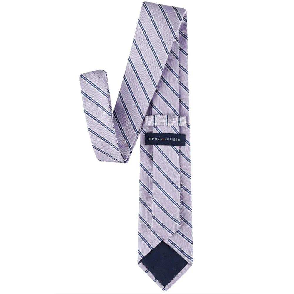 Tommy Hilfiger Men Maverick Stripe Tie Lilac
